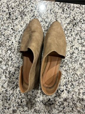 Qupid Tan Suede D'Orsay Flats